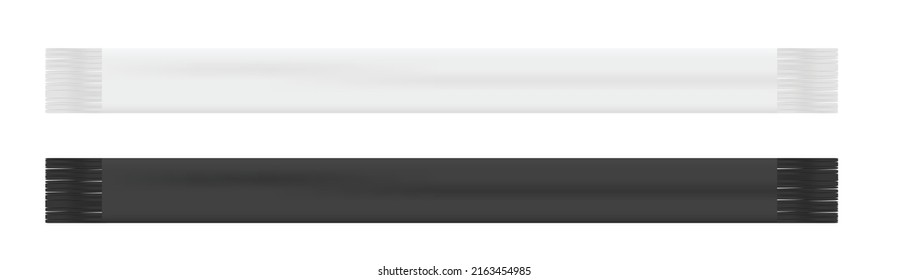 Black And White Fan Scarf Mockup Template. Empty Warm Accessory To Support Your Favorite Team And Keep Warm Vector Neck