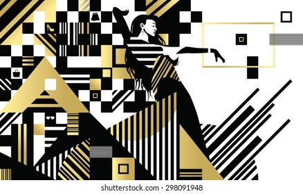 Black White Fashion Lines