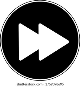 ein Schwarz-Weiß-Schnellvorwärts-Symbol