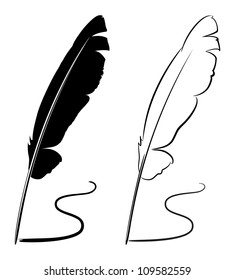 black and white feathers