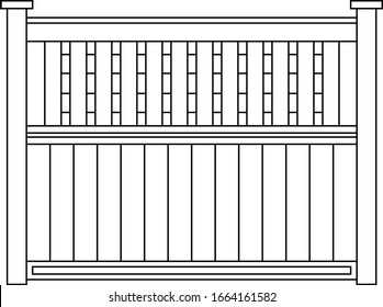 black and white fence icon on white background