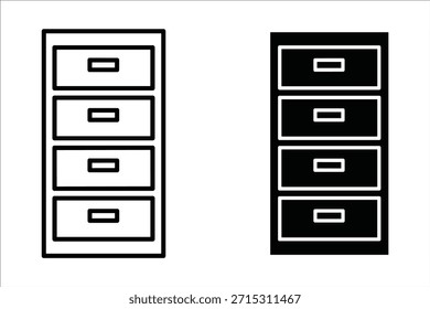 Black and white filing cabinet with five drawers storage