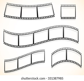 Black and white film strips, film tapes