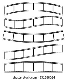 Black and white film strips, film tapes