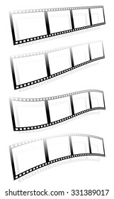 Black and white film strips, film tapes