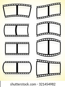 Black and white filmstrip, photo strip vector graphics.