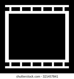 Black and white filmstrip, photo strip vector graphics.