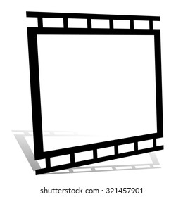 Black and white filmstrip, photo strip vector graphics.