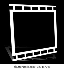 Black and white filmstrip, photo strip vector graphics.