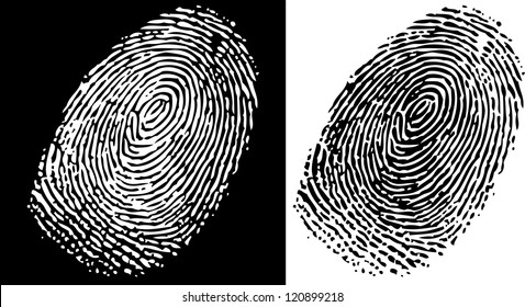 Black and white finger print background