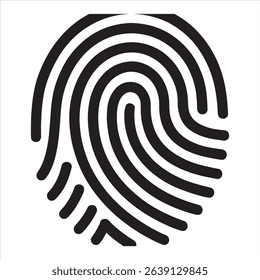 : Black and white finger print icon design and vector illustration 