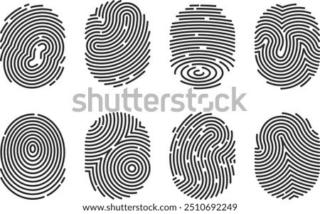 black and white fingerprint vector