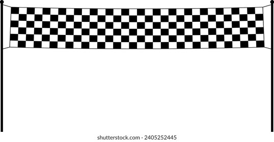 black white finish line banner