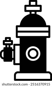 A black and white fire hydrant. The hydrant is a symbol of safety and protection