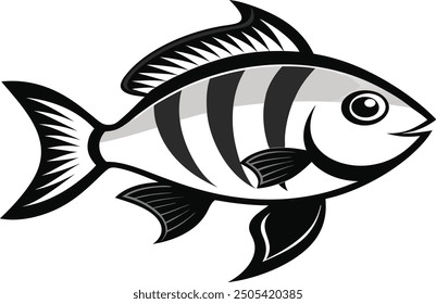A black and white fish