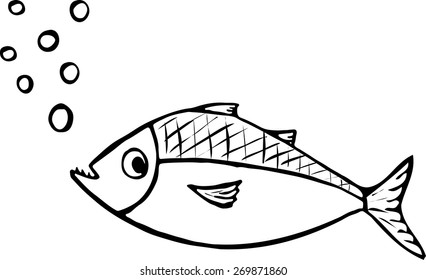 Black and white fish