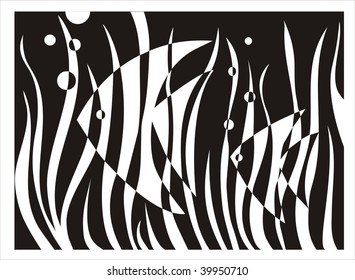 black and white fish