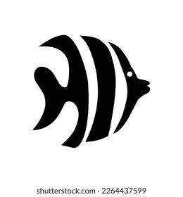 black and white fish icon