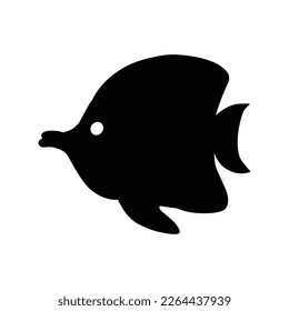 black and white fish icon