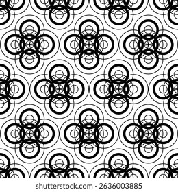 Black White Fish Scale Japanese Style Seamless Pattern. Geometric chinese modern creative pattern background. EPS vector illustration