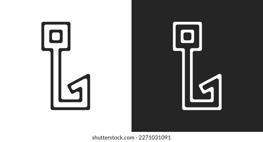 black and white fishing hook logo, icon. hook, fishing hook, fishing, fish, sea, catch, bait, sea, ocean, water, fisherman, lure, clipart, sticker, flat, cartoon, doodle, simple, vector, illustration