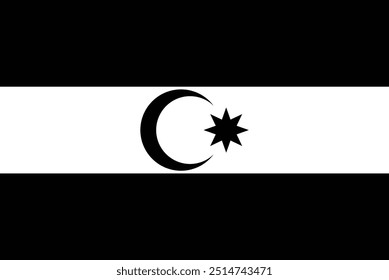 Black and white flag of Azerbaijan vector design and illustration 