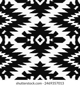 Black white flake sewing decor , Ethnicity botanical fashion colorful drawing beautiful textile ornamental ogee endless ornament seamless trendy endless pattern illustration stripe vector print 