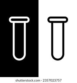 black and white flask icon, beaker icon