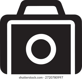 Blanco y negro plano de una lente de cámara con una apertura circular y un círculo de apertura de la lente de la cámara de la manija