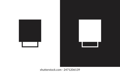 black and white flat eraser icon for apps and websites