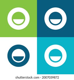 Black And White Flat four color minimal icon set