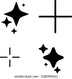 black and white flat icon design set