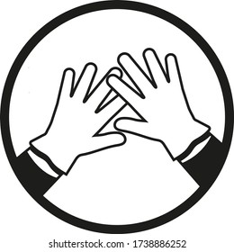 black and white flat icons how to protect yourself and others from the virus, rules for visiting shops, public places, coronavirus how to protect yourself, gloves