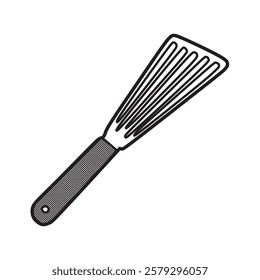 black and white flat spatula picture