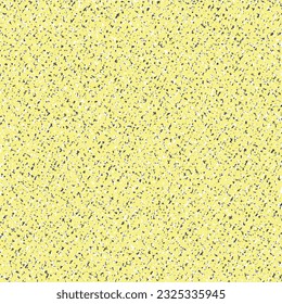 Black and white flecks on the yellow surface. Tweed texture background. Textile design. Vector seamless.