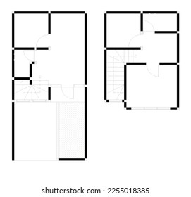 black and white floor plan sketch