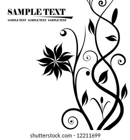 black and white floral background