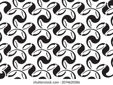 
Black and white floral background