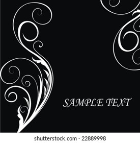 black and white floral background