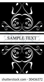 black and white floral background