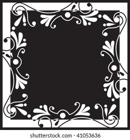 black & white floral background