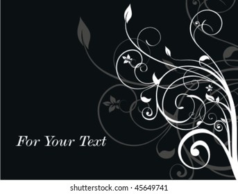 black and white floral background