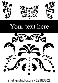 black and white floral background