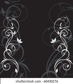 black and white floral background
