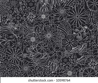 Black And White Floral Backround