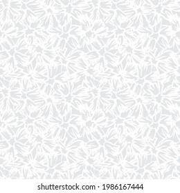 Black and white Floral botanical seamless pattern background for fashion prints, graphics, backgrounds and crafts