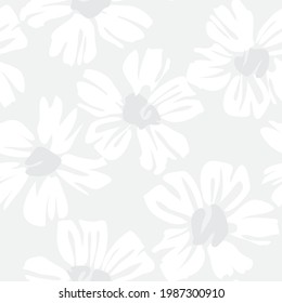 Black and white Floral botanical seamless pattern background for fashion prints, graphics, backgrounds and crafts