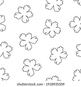 Black and White Floral brush strokes seamless pattern background for fashion prints, graphics, backgrounds and crafts