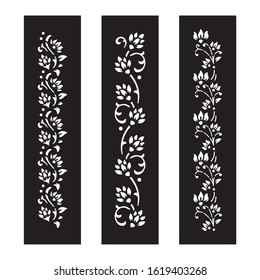 Black and white Floral cut file with temporary tattoo design