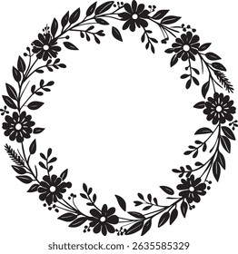 quadro floral preto e branco	